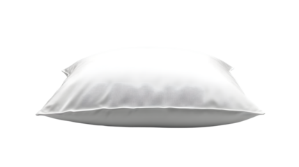 White Pillow Cushion on Plain White Background for Home Decor Inspiration.