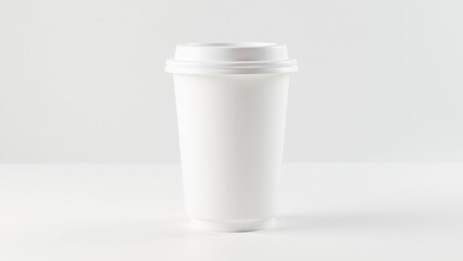 White Paper Coffee Cup With Lid