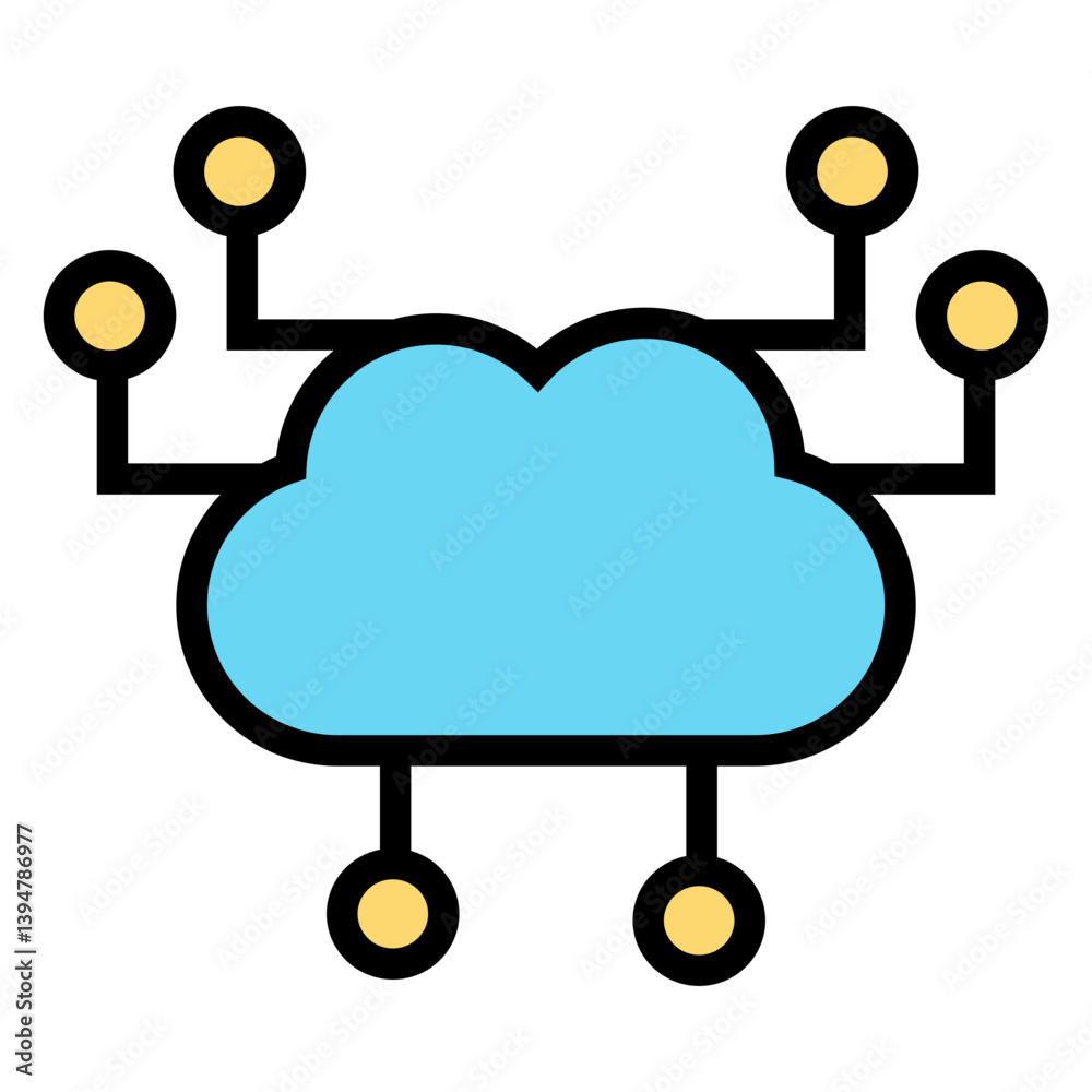 Poster artificial intelligence vector icon