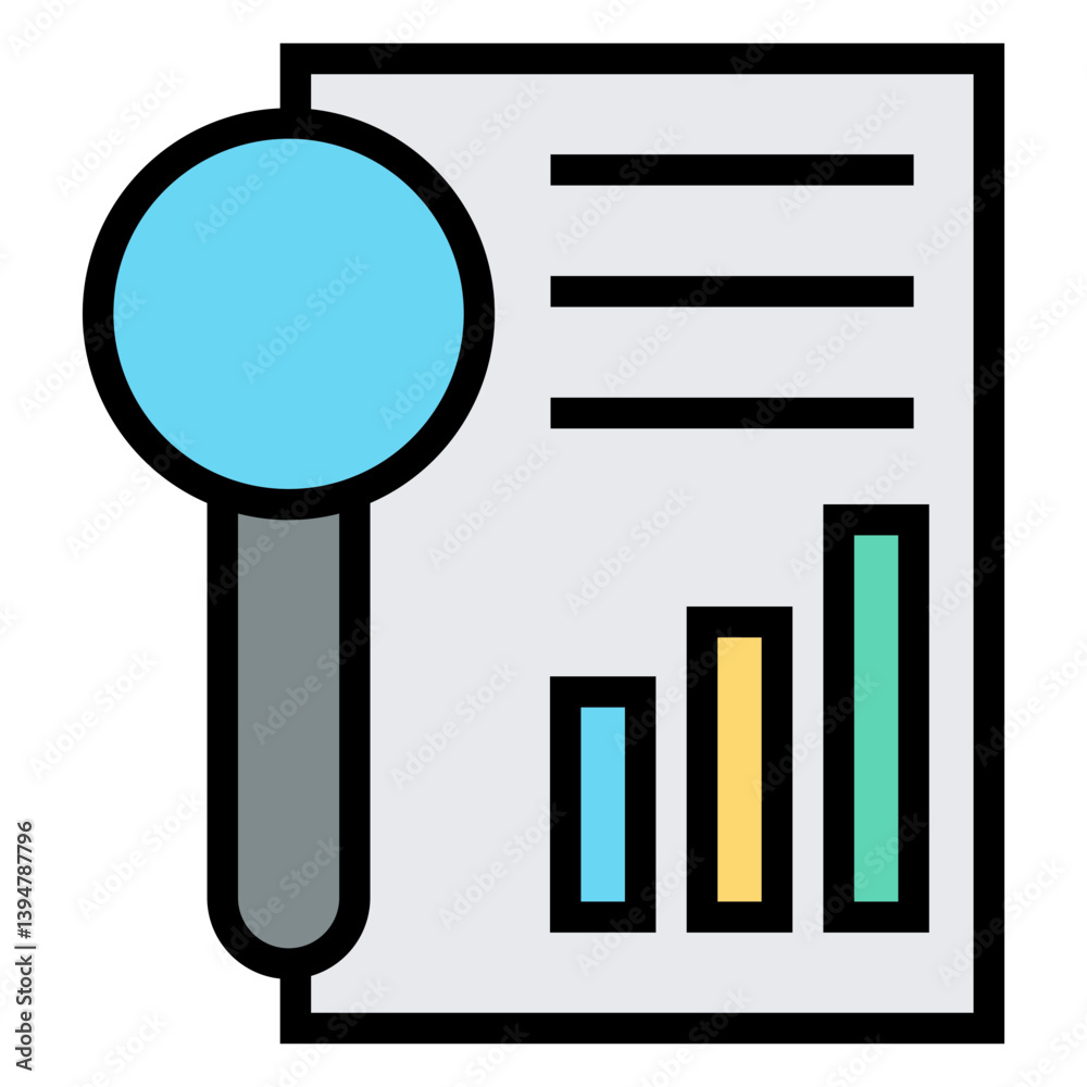 Poster data analyst vector icon