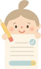 파스텔색감의아이일러스트