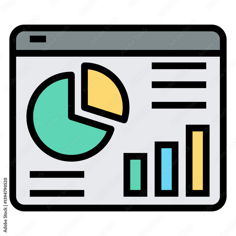 Aufkleber data visualization vector icon