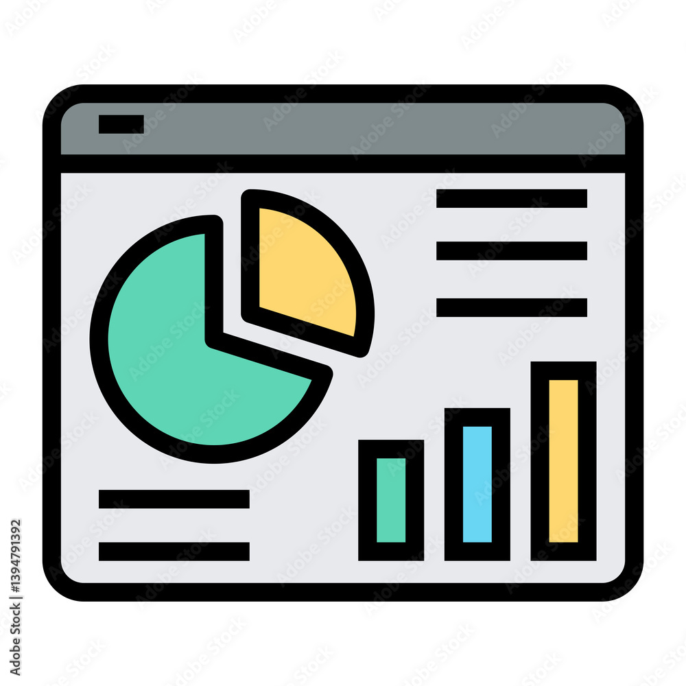 Poster data visualization icon