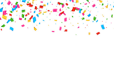 colorful confetti flying in air isolated png