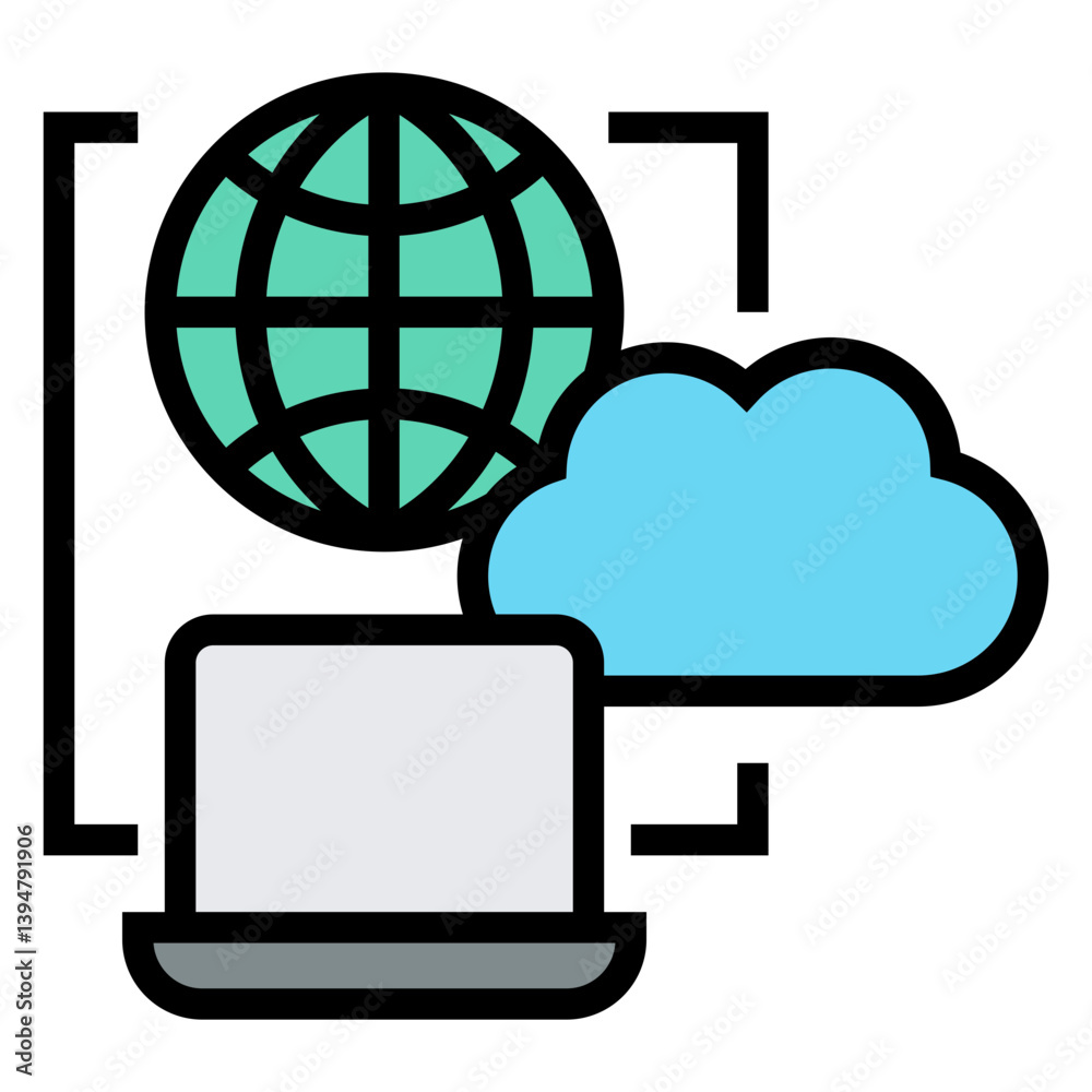 Poster data communication vector icon