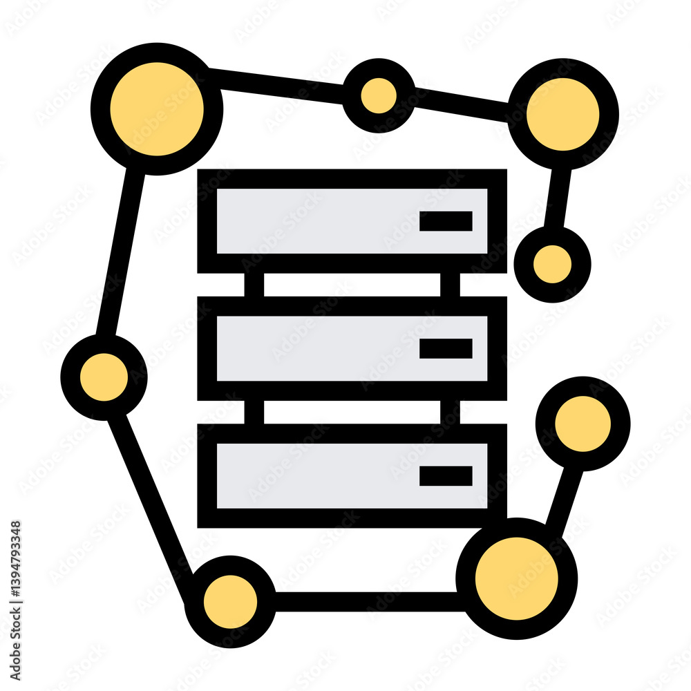 Aufkleber data complexity icon