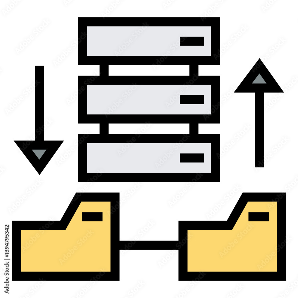 Poster data backup vector icon