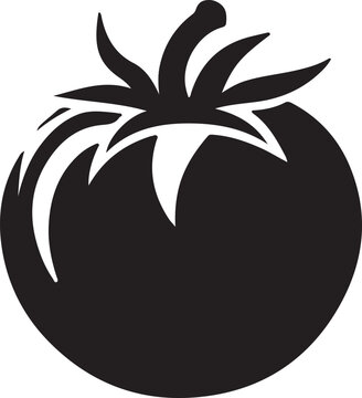 recommend clip art: Tomato silhouette vector art illustration. Tomato vector icon. 