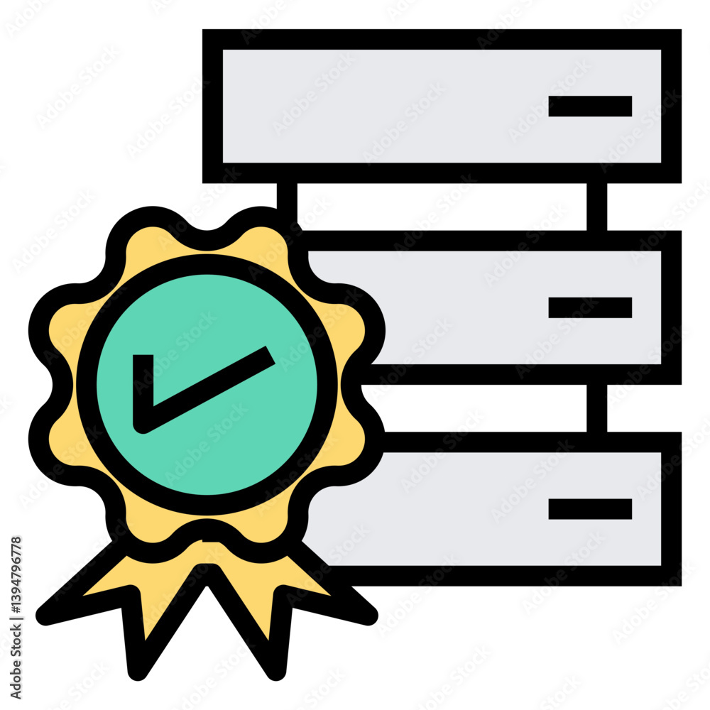 Poster data quality vector icon