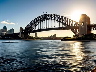 Naklejka premium Sydney Harbour Bridge at Sunset