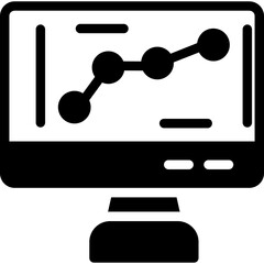 SEO Monitoring Glyph Icon