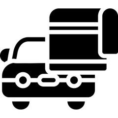 Car with a towel Glyph Icon