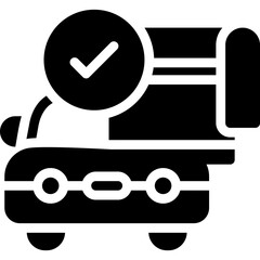 Car with a drying towel Glyph Icon