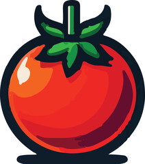 Tomato vector art illustration. Tomato vector icon. 