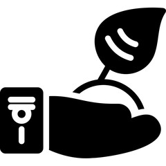 Organic Food Glyph Icon