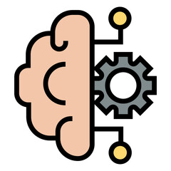 machine learning vector icon
