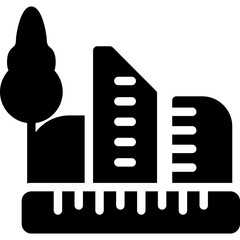 Landscape Design Glyph Icon