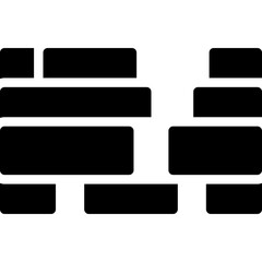 Brick Wall Glyph Icon