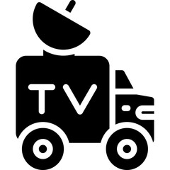 News Van Glyph Icon