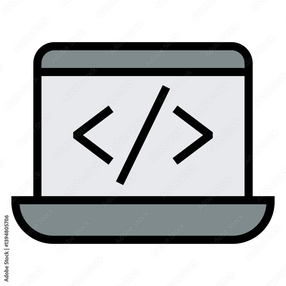 Poster programming vector icon