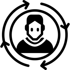 Personalized Messaging Glyph Icon