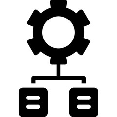 Workflow Automation Glyph Icon