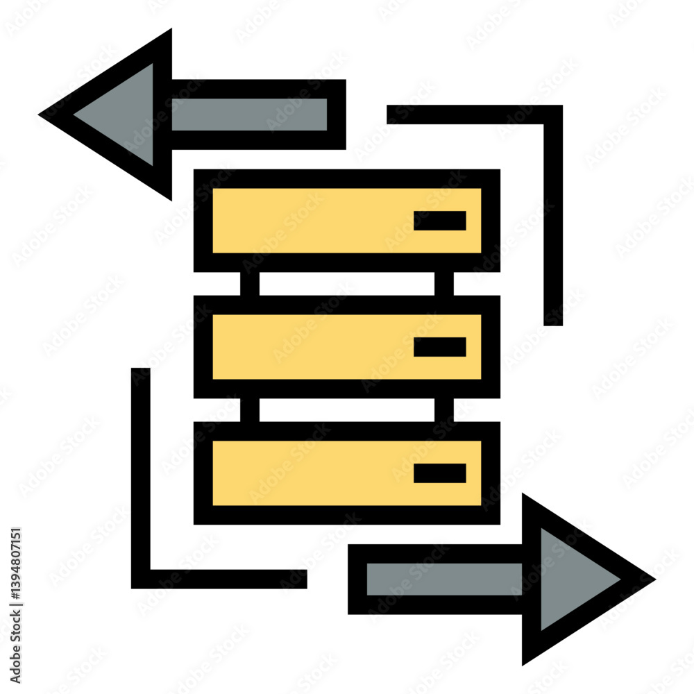 Poster data transaction vector icon