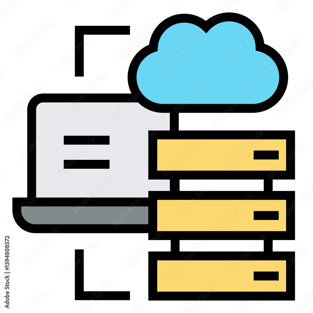 Aufkleber computing platform vector icon