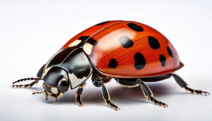 ladybug on white background
