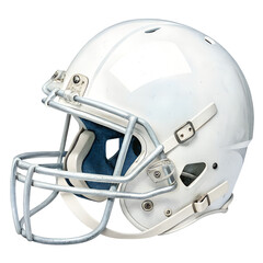Fototapeta premium Watercolor A sleek, modern football helmet featuring isolated on transparent background