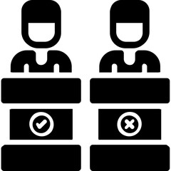 Quiz Show Glyph Icon