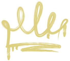 Graffiti Crown Gold Ink Hand Drawn Head Accessories in Street Style