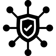 Cybersecurity Glyph Icon