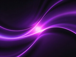 Abstract waves background, vibrant purple, neon pink glow, smooth curves, flowing shapes