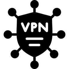 VPN Setup Glyph Icon