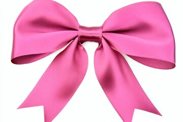 Pink satin ribbon bow, gift wrapping accessory
