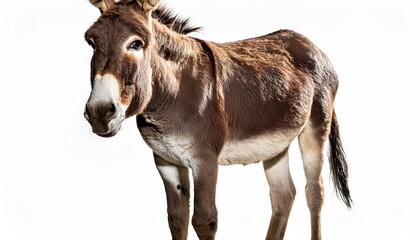 Naklejka premium donkey isolated on white background