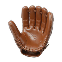Vintage Brown Leather Baseball Glove: Classic Game Day Catch