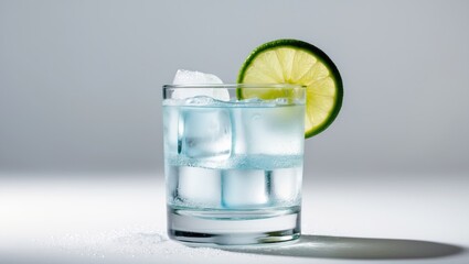 Gin and Vodka Tonic Soda with Lemonade and Limeade Set Against a White Background
