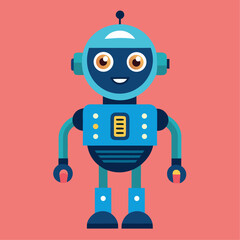 Fototapeta premium funny cartoon robot vector.