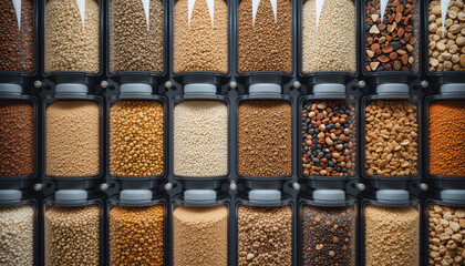 Colorful Bulk Food Display In Grocery Store