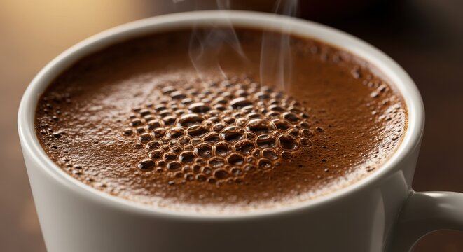 Close-up of Turkish Coffee Foam
