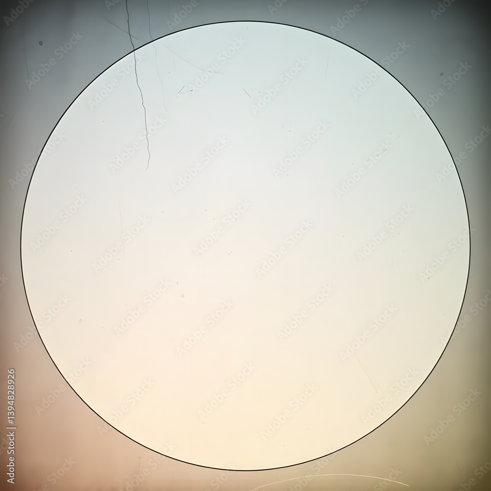 Poster distressed circular frame texture, a gradient background with faded imperfections. vintage design su