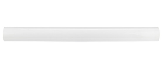 White plastic pipe isolated on a transparent background. Completely in focus. Full depth of field....