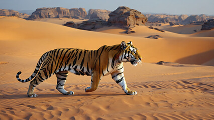 Tiger in the Desert © svonidze