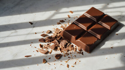Chocolate bar with chocolate pieces
