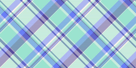 Pastel plaid pattern in soft blue, mint green, and lavender hues.  Perfect for backgrounds, textiles, or crafting projects.  This serene design evokes feelings of calm and tranquility.