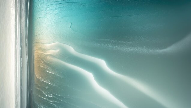 The Allure of Light and Ice: A Detailed Perspective on a Chilled Window Pane