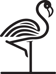 Flamingo Vertical Lines Logo Vector
