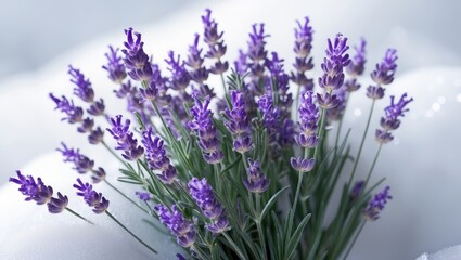 Obraz premium Lavender flowers in isolation on a white background